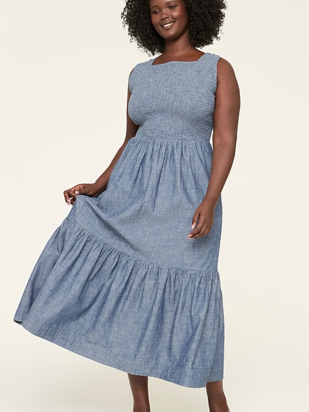 Lane Bryant Blue Sleeveless Maxi Dress